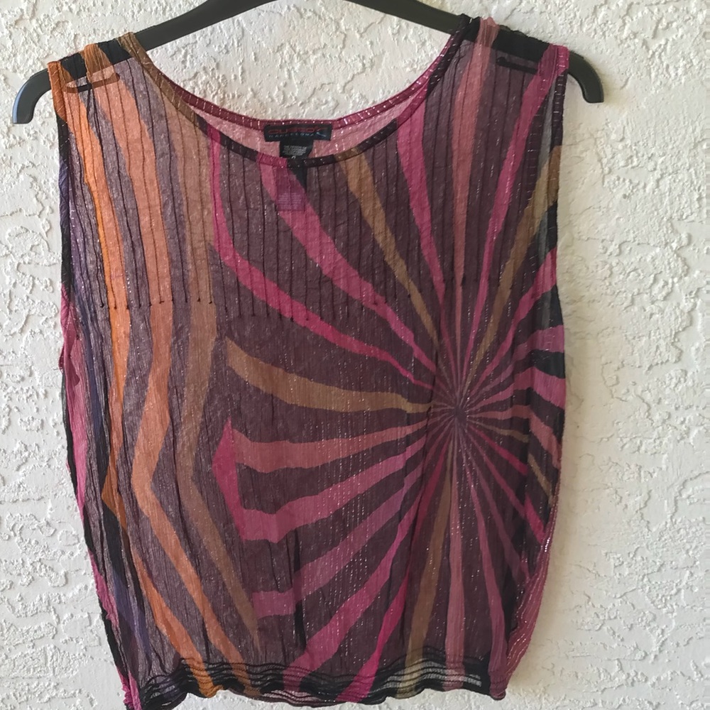 Sheer multi-colored blouse